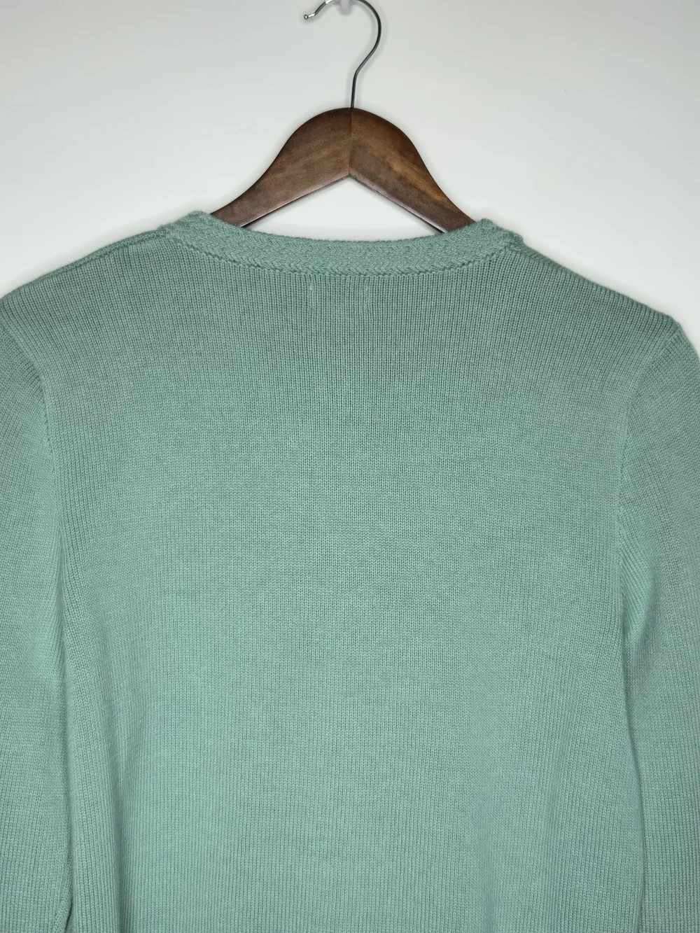 J.Crew Emilie Mint Sage Green Cotton Blend Lady Sweater Cardigan Gold Button S